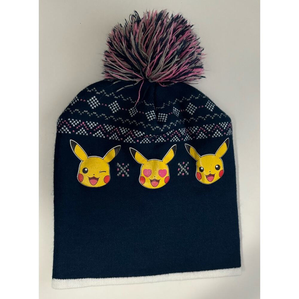Pokemon Navy Blue Pom Pom‎ Winter Hat